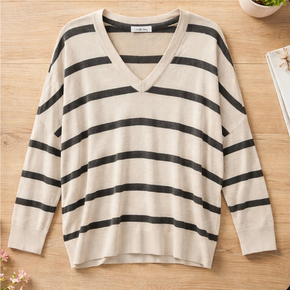 Striped V-Neck Top